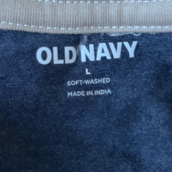 Old Navy Black and Beige Striped Tee - Picture 3 of 4